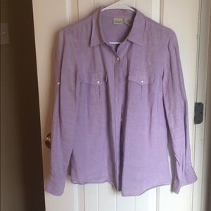 Button up linen shirt, women’s med.